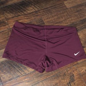 Burgundy Nike spandex